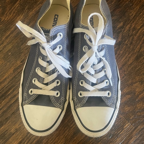 Converse Shoes - Converse White and Blue Sneakers Classic Canvas Design